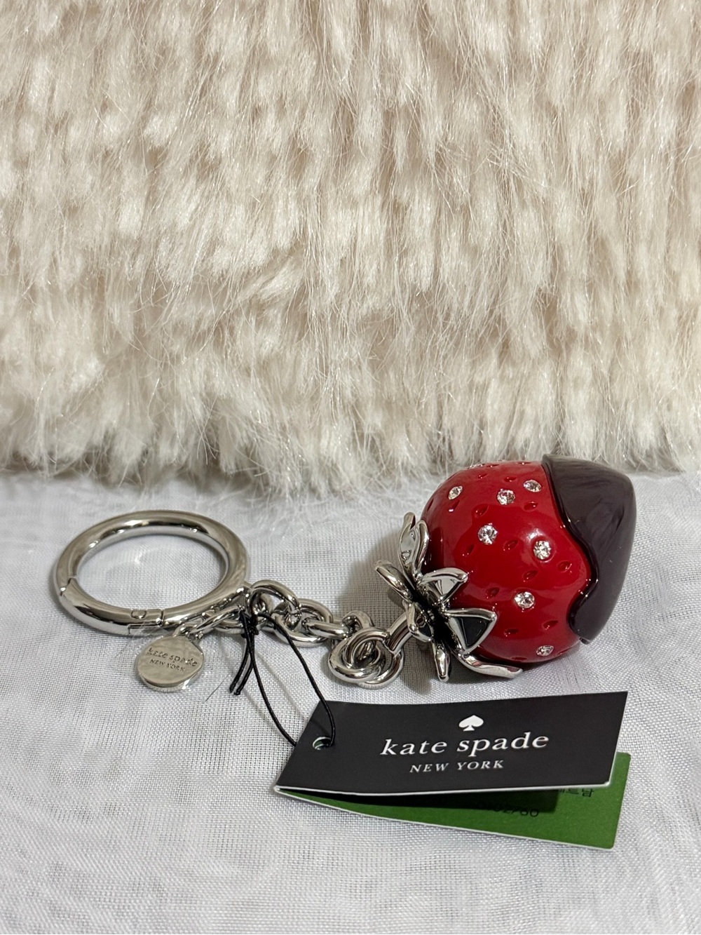 Kate Spade Charmed Chocolate Strawberry Bag Charm